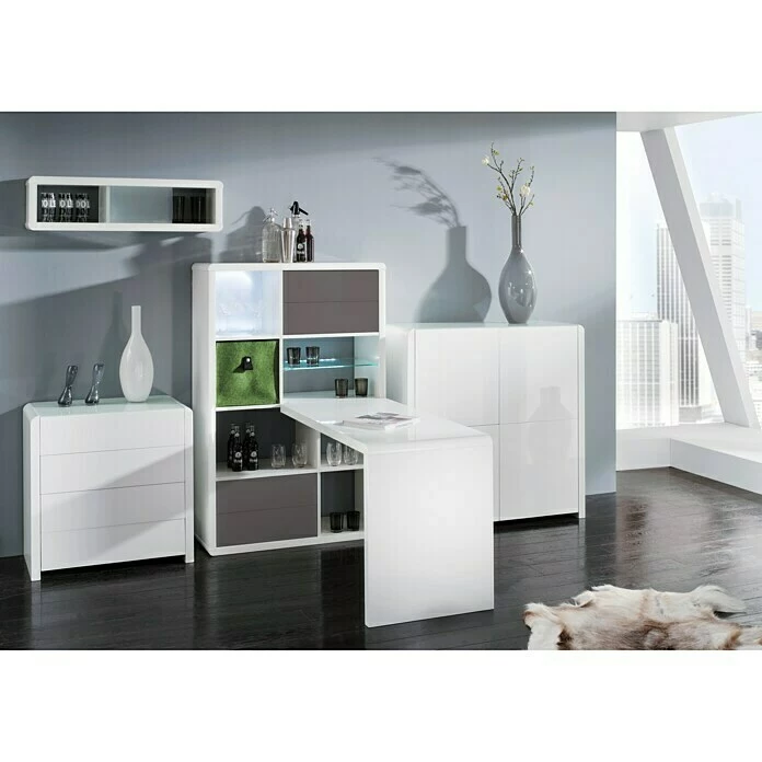 BAUHAUS Phönix Atlanta Kommode L X B X H: 45 X 78,5 X 78,8 Cm, Weiß, Ohne Tür, Anzahl Schubladen: 4 Stk. 3 BAUHAUS Phönix Atlanta Kommode L X B X H: 45 X 78,5 X 78,8 Cm, Weiß, Ohne Tür, Anzahl Schubladen: 4 Stk. – Bild 3