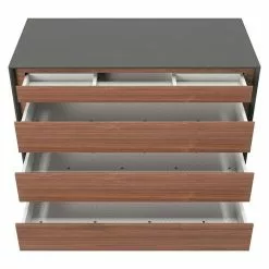 BAUHAUS Phönix Playboy Kommode Victoria L X B X H: 42 X 100 X 92 Cm, Nussbaum, Anzahl Schubladen: 4 Stk. -BAUHAUS 12 2458