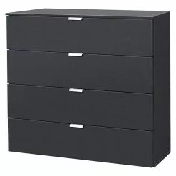 BAUHAUS Express Möbel Kommode Carina L X B X H: 42 X 80 X 80 Cm, Graphit, Anzahl Schubladen: 4 Stk.