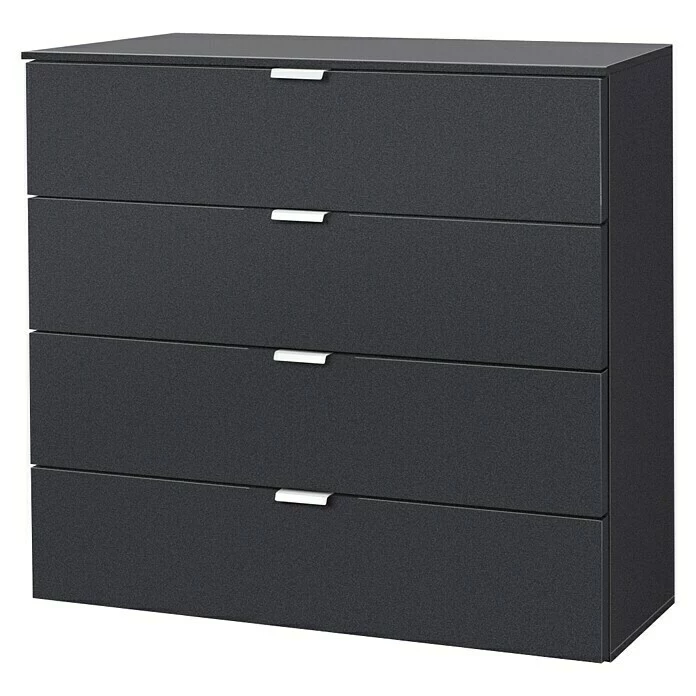 BAUHAUS Express Möbel Kommode Carina L X B X H: 42 X 80 X 80 Cm, Graphit, Anzahl Schubladen: 4 Stk. 1 BAUHAUS Express Möbel Kommode Carina L X B X H: 42 X 80 X 80 Cm, Graphit, Anzahl Schubladen: 4 Stk.