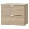BAUHAUS Express Möbel Nachttisch Carina L X B X H: 42 X 50 X 42 Cm, Sonoma Eiche, Anzahl Schubladen: 2 Stk.