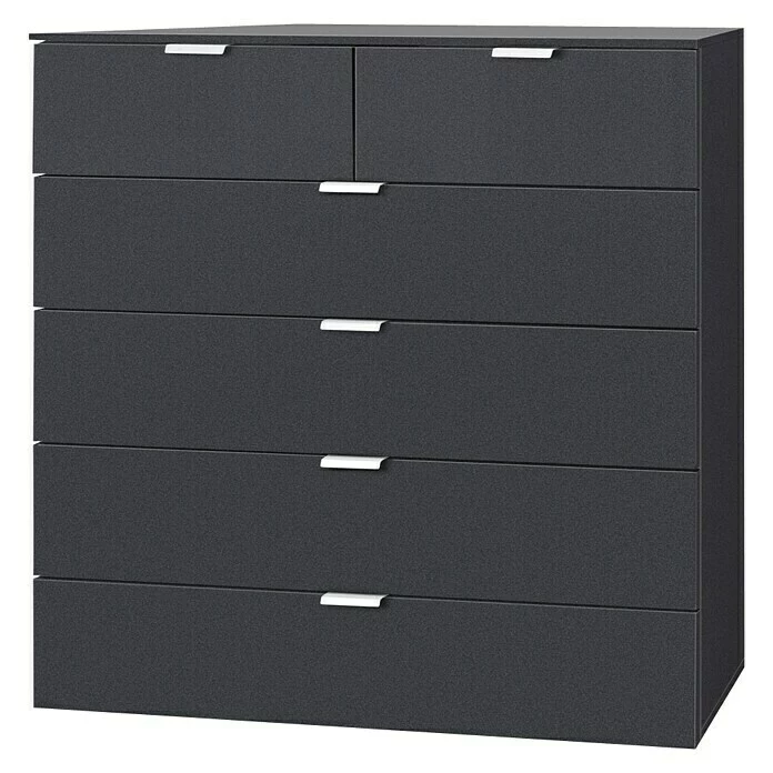 BAUHAUS Express Möbel Kommode Carina L X B X H: 42 X 100 X 100 Cm, Schwarz, Anzahl Schubladen: 6 Stk. 1 BAUHAUS Express Möbel Kommode Carina L X B X H: 42 X 100 X 100 Cm, Schwarz, Anzahl Schubladen: 6 Stk.