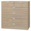 BAUHAUS Express Möbel Kommode Carina L X B X H: 42 X 100 X 100 Cm, Sonoma Eiche, Anzahl Schubladen: 6 Stk.