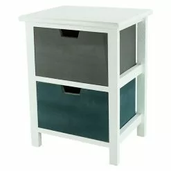 BAUHAUS Kommode L X B X H: 25 X 34 X 44 Cm, Weiß/Bunt, Anzahl Schubladen: 2 Stk.