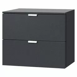 BAUHAUS Express Möbel Nachttisch Carina L X B X H: 42 X 50 X 42 Cm, Graphit, Anzahl Schubladen: 2 Stk.
