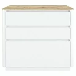 BAUHAUS Phönix Arctic Kommode L X B X H: 45 X 90 X 77,2 Cm, Weiß, Anzahl Schubladen: 3 Stk.