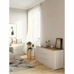 BAUHAUS Phönix Arctic Kommode L X B X H: 45 X 90 X 77,2 Cm, Weiß, Anzahl Schubladen: 3 Stk. -BAUHAUS 12 2536