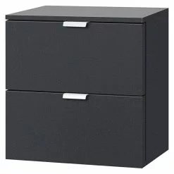 BAUHAUS Express Möbel Nachttisch Carina L X B X H: 42 X 40 X 42 Cm, Graphit, Anzahl Schubladen: 2 Stk.