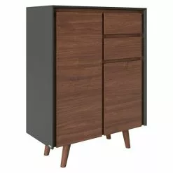 BAUHAUS Phönix Playboy Kommode Victoria L X B X H: 42 X 90 X 116,8 Cm, Nussbaum, Anzahl Türen: 2 Stk.