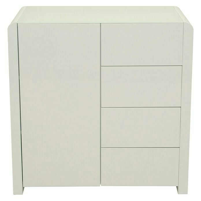 BAUHAUS Phönix Atlanta Kommode L X B X H: 45 X 78,5 X 78,8 Cm, Weiß, Mit Tür, Anzahl Schubladen: 4 Stk. 2 BAUHAUS Phönix Atlanta Kommode L X B X H: 45 X 78,5 X 78,8 Cm, Weiß, Mit Tür, Anzahl Schubladen: 4 Stk. – Bild 2