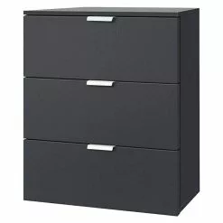 BAUHAUS Express Möbel Nachttisch Carina L X B X H: 42 X 50 X 61 Cm, Schwarz, Anzahl Schubladen: 3 Stk.