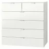 BAUHAUS Express Möbel Kommode Carina L X B X H: 42 X 100 X 100 Cm, Weiß, Anzahl Schubladen: 6 Stk.