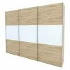 BAUHAUS Express Möbel Schwebetürenschrank Stars B X T X H: 300 X 68 X 236 Cm, Farbe Front: Eiche Sonoma/Weiß, Farbe Korpus: Eiche Sonoma