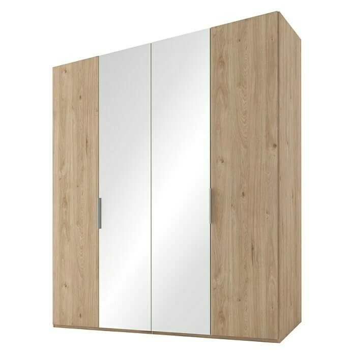 BAUHAUS Express Möbel Drehtürschrank Swift B X T X H: 200 X 58 X 216 Cm, Mit Spiegel, Ohne Zubehör, Farbe Front: Eiche Jackson, Farbe Korpus: Eiche Jackson 1 BAUHAUS Express Möbel Drehtürschrank Swift B X T X H: 200 X 58 X 216 Cm, Mit Spiegel, Ohne Zubehör, Farbe Front: Eiche Jackson, Farbe Korpus: Eiche Jackson