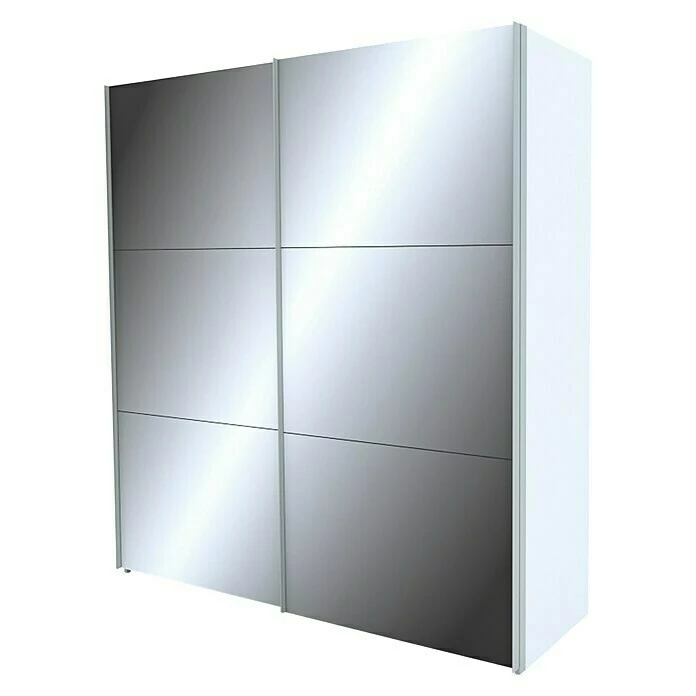 BAUHAUS Express Möbel Schwebetürenschrank Stars B X T X H: 200 X 68 X 236 Cm, Farbe Griff: Aluminiumfarben, Farbe Front: Spiegel, Farbe Korpus: Weiß 1 BAUHAUS Express Möbel Schwebetürenschrank Stars B X T X H: 200 X 68 X 236 Cm, Farbe Griff: Aluminiumfarben, Farbe Front: Spiegel, Farbe Korpus: Weiß
