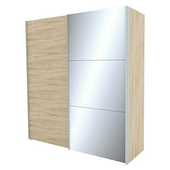 BAUHAUS Express Möbel Schwebetürenschrank Stars B X T X H: 200 X 68 X 216 Cm, Farbe Griff: Aluminiumfarben, Farbe Front: Eiche Sonoma/Spiegel, Farbe Korpus: Eiche Sonoma 1 BAUHAUS Express Möbel Schwebetürenschrank Stars B X T X H: 200 X 68 X 216 Cm, Farbe Griff: Aluminiumfarben, Farbe Front: Eiche Sonoma/Spiegel, Farbe Korpus: Eiche Sonoma