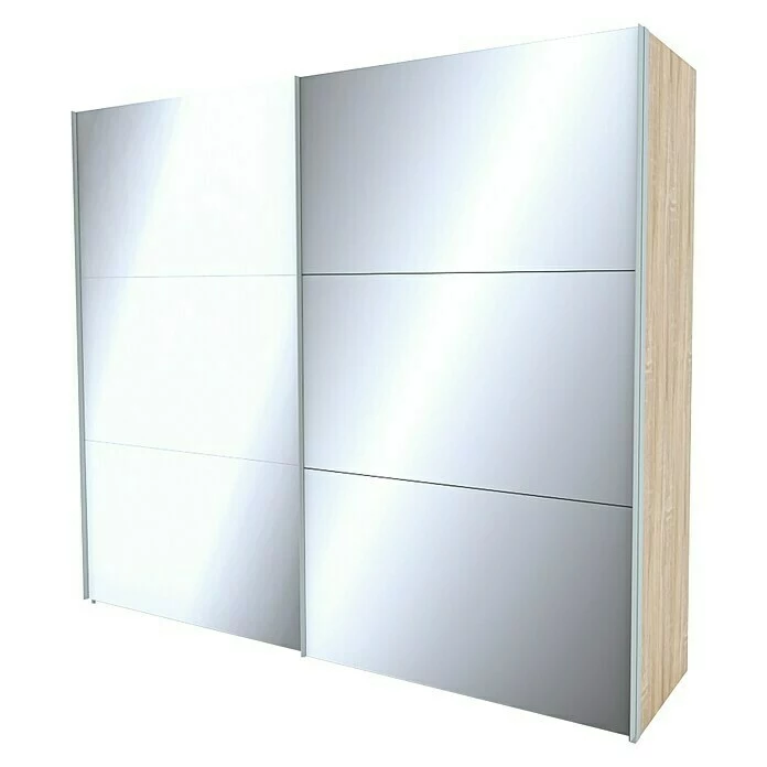 BAUHAUS Express Möbel Schwebetürenschrank Stars B X T X H: 250 X 68 X 216 Cm, Farbe Griff: Aluminiumfarben, Farbe Front: Weißglas/Spiegel, Farbe Korpus: Eiche Sonoma 1 BAUHAUS Express Möbel Schwebetürenschrank Stars B X T X H: 250 X 68 X 216 Cm, Farbe Griff: Aluminiumfarben, Farbe Front: Weißglas/Spiegel, Farbe Korpus: Eiche Sonoma