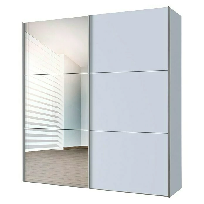BAUHAUS Express Möbel Schwebetürenschrank Stars B X T X H: 200 X 68 X 236 Cm, Farbe Griff: Aluminiumfarben, Farbe Front: Seidengrau/Spiegel, Farbe Korpus: Seidengrau 1 BAUHAUS Express Möbel Schwebetürenschrank Stars B X T X H: 200 X 68 X 236 Cm, Farbe Griff: Aluminiumfarben, Farbe Front: Seidengrau/Spiegel, Farbe Korpus: Seidengrau