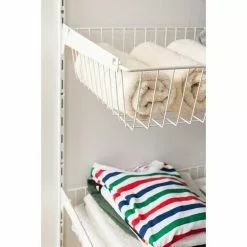 BAUHAUS Element System Drahtkorb 35 X 80 Cm, Weiß/Aluminium, Geeignet Für: Schiene Classic Raster 32 -BAUHAUS 12 2791