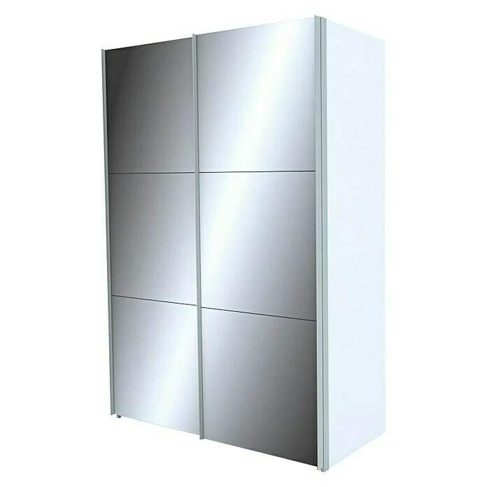 BAUHAUS Express Möbel Schwebetürenschrank Stars B X T X H: 150 X 68 X 216 Cm, Farbe Griff: Aluminiumfarben, Farbe Front: Spiegel, Farbe Korpus: Weiß 1 BAUHAUS Express Möbel Schwebetürenschrank Stars B X T X H: 150 X 68 X 216 Cm, Farbe Griff: Aluminiumfarben, Farbe Front: Spiegel, Farbe Korpus: Weiß