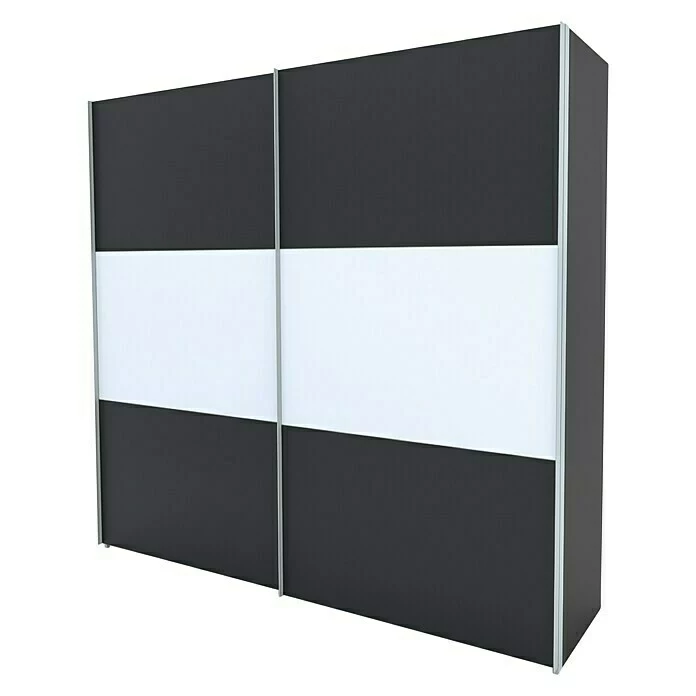 BAUHAUS Express Möbel Schwebetürenschrank Stars B X T X H: 250 X 68 X 236 Cm, Farbe Griff: Alufarben, Farbe Front: Graphit/Weiß, Farbe Korpus: Graphit 1 BAUHAUS Express Möbel Schwebetürenschrank Stars B X T X H: 250 X 68 X 236 Cm, Farbe Griff: Alufarben, Farbe Front: Graphit/Weiß, Farbe Korpus: Graphit