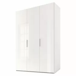 BAUHAUS Express Möbel Drehtürschrank Swift B X T X H: 150 X 58 X 216 Cm, Mit Glasfronten, Ohne Zubehör, Farbe Front: Weiß, Farbe Korpus: Weiß