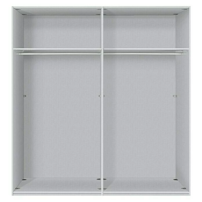 BAUHAUS Express Möbel Drehtürschrank Brooklyn B X T X H: 200 X 58 X 216 Cm, Weiß, Mit Spiegel 3 BAUHAUS Express Möbel Drehtürschrank Brooklyn B X T X H: 200 X 58 X 216 Cm, Weiß, Mit Spiegel – Bild 3