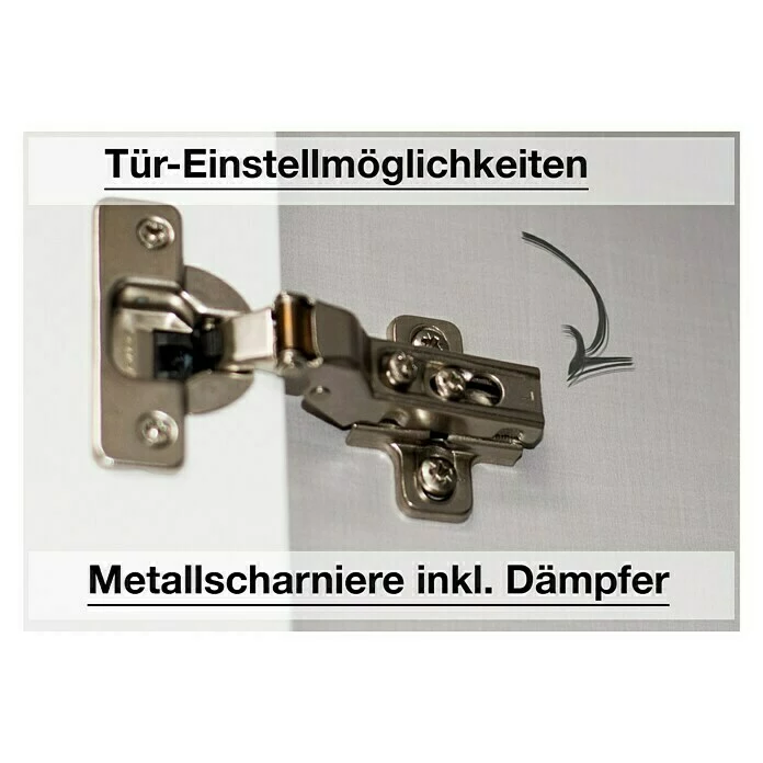 BAUHAUS Express Möbel Drehtürschrank Brooklyn B X T X H: 200 X 58 X 216 Cm, Weiß, Mit Spiegel 6 BAUHAUS Express Möbel Drehtürschrank Brooklyn B X T X H: 200 X 58 X 216 Cm, Weiß, Mit Spiegel – Bild 6