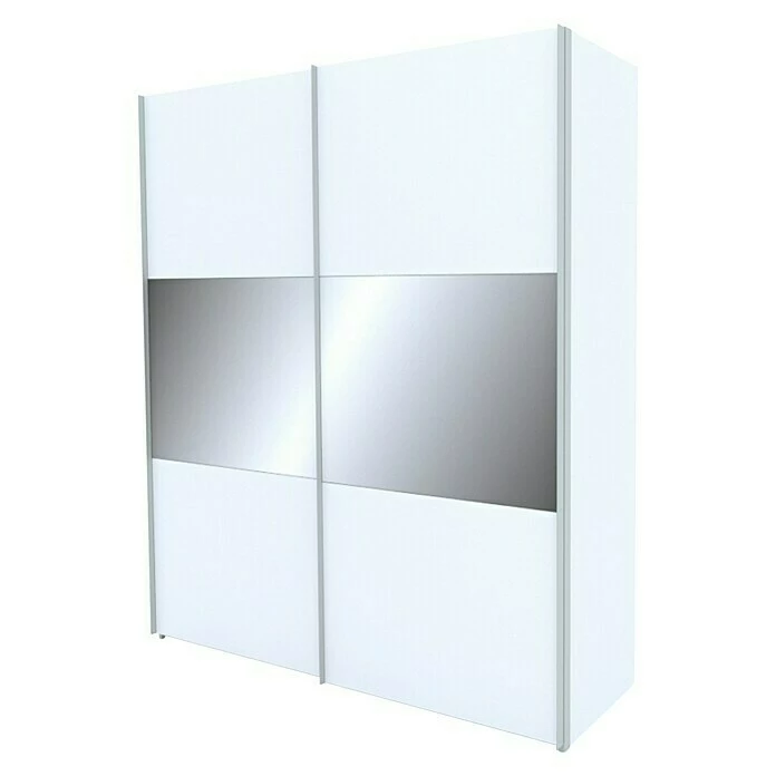 BAUHAUS Express Möbel Schwebetürenschrank Stars B X T X H: 200 X 68 X 236 Cm, Farbe Griff: Aluminiumfarben, Farbe Front: Weiß/Grauspiegel, Farbe Korpus: Weiß 1 BAUHAUS Express Möbel Schwebetürenschrank Stars B X T X H: 200 X 68 X 236 Cm, Farbe Griff: Aluminiumfarben, Farbe Front: Weiß/Grauspiegel, Farbe Korpus: Weiß