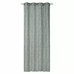 BAUHAUS Rasch Home Ösenschal Safari 140 X 255 Cm, 66 % Polyester, 34 % Leinen, Blau