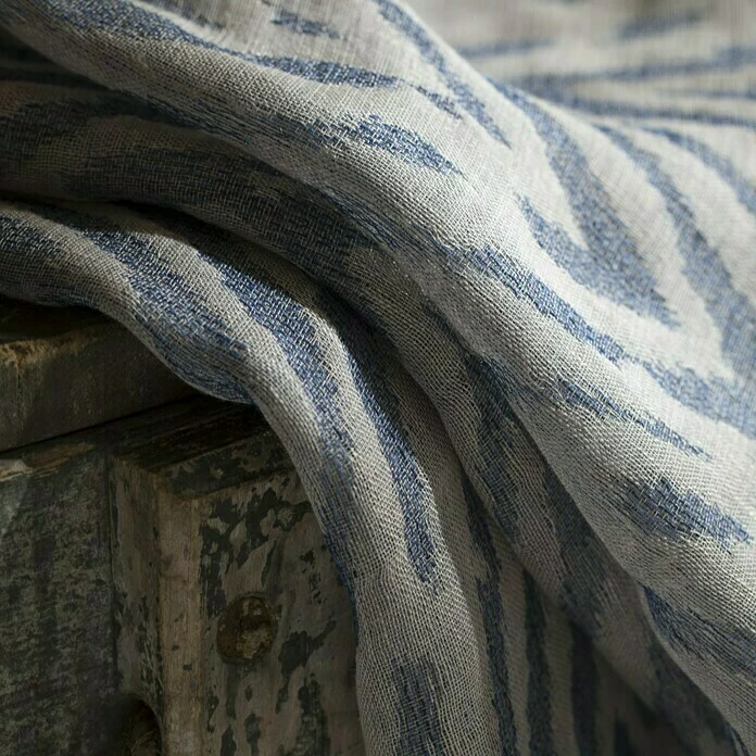 BAUHAUS Rasch Home Ösenschal Safari 140 X 255 Cm, 66 % Polyester, 34 % Leinen, Blau 3 BAUHAUS Rasch Home Ösenschal Safari 140 X 255 Cm, 66 % Polyester, 34 % Leinen, Blau – Bild 3