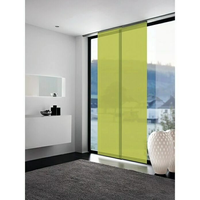 BAUHAUS Expo Ambiente Flächenvorhang Basic Grün, 100 % Polyester, B X H: 60 X 300 Cm 1 BAUHAUS Expo Ambiente Flächenvorhang Basic Grün, 100 % Polyester, B X H: 60 X 300 Cm