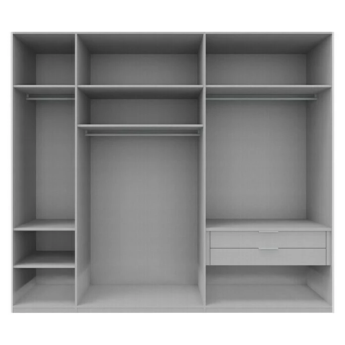 BAUHAUS Express Möbel Schwebetürenschrank Swift B X T X H: 250 X 68 X 216 Cm, Mit Glasfronten, Mit Zubehör, Farbe Front: Basaltglas Außen/Basalt, Farbe Korpus: Basalt 2 BAUHAUS Express Möbel Schwebetürenschrank Swift B X T X H: 250 X 68 X 216 Cm, Mit Glasfronten, Mit Zubehör, Farbe Front: Basaltglas Außen/Basalt, Farbe Korpus: Basalt – Bild 2