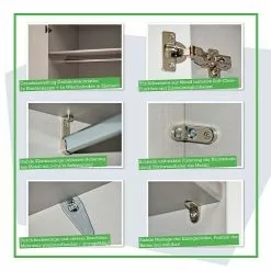 BAUHAUS Express Möbel Drehtürschrank Swift B X T X H: 250 X 58 X 216 Cm, Ohne Spiegel, Ohne Zubehör, Farbe Front: Weiß, Farbe Korpus: Eiche Jackson 7 BAUHAUS Express Möbel Drehtürschrank Swift B X T X H: 250 X 58 X 216 Cm, Ohne Spiegel, Ohne Zubehör, Farbe Front: Weiß, Farbe Korpus: Eiche Jackson -BAUHAUS 12 3070