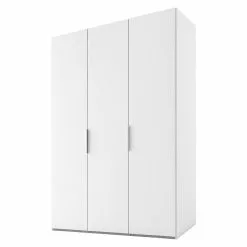 BAUHAUS Express Möbel Drehtürschrank Swift B X T X H: 150 X 58 X 216 Cm, Ohne Spiegel, Mit Zubehör, Farbe Front: Weiß, Farbe Korpus: Weiß