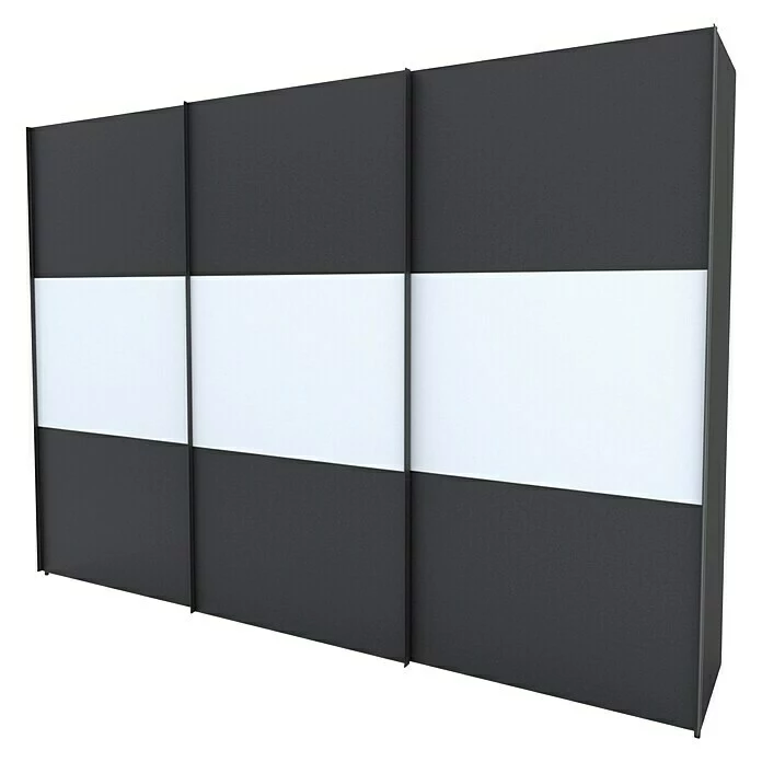 BAUHAUS Express Möbel Schwebetürenschrank Stars B X T X H: 300 X 68 X 216 Cm, Farbe Griff: Graphitfarben, Farbe Front: Graphit/Weiß, Farbe Korpus: Graphit 1 BAUHAUS Express Möbel Schwebetürenschrank Stars B X T X H: 300 X 68 X 216 Cm, Farbe Griff: Graphitfarben, Farbe Front: Graphit/Weiß, Farbe Korpus: Graphit