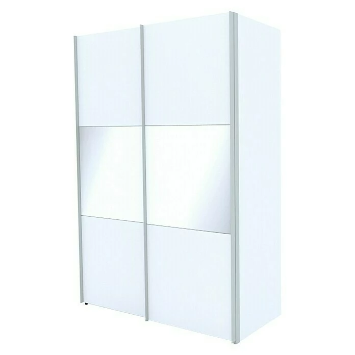 BAUHAUS Express Möbel Schwebetürenschrank Stars B X T X H: 150 X 68 X 216 Cm, Farbe Griff: Aluminiumfarben, Farbe Front: Weiß/Weißglas, Farbe Korpus: Weiß 1 BAUHAUS Express Möbel Schwebetürenschrank Stars B X T X H: 150 X 68 X 216 Cm, Farbe Griff: Aluminiumfarben, Farbe Front: Weiß/Weißglas, Farbe Korpus: Weiß