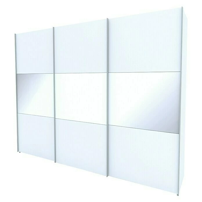 BAUHAUS Express Möbel Schwebetürenschrank Stars B X T X H: 300 X 68 X 236 Cm, Farbe Griff: Aluminiumfarben, Farbe Front: Weiß/Weißglas, Farbe Korpus: Weiß 1 BAUHAUS Express Möbel Schwebetürenschrank Stars B X T X H: 300 X 68 X 236 Cm, Farbe Griff: Aluminiumfarben, Farbe Front: Weiß/Weißglas, Farbe Korpus: Weiß