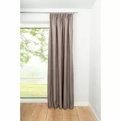 BAUHAUS Schlaufenschal Leinen-Look B X H: 135 X 245 Cm, 100 % Polyester, Taupe