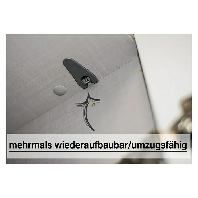 BAUHAUS Express Möbel Drehtürschrank Brooklyn B X T X H: 100 X 58 X 216 Cm, Weiß, Mit Spiegel 3 BAUHAUS Express Möbel Drehtürschrank Brooklyn B X T X H: 100 X 58 X 216 Cm, Weiß, Mit Spiegel – Bild 3