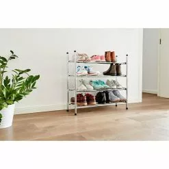 BAUHAUS Schuhregal L X B X H: 23 X 64 X 37 Cm, Passend Für: Bis Zu 12 Paar Schuhe, Max. Ausziehbar Bis: 118 Cm -BAUHAUS 12 3330