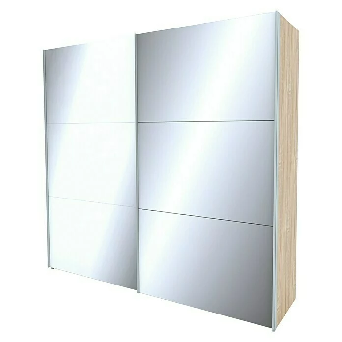 BAUHAUS Express Möbel Schwebetürenschrank Stars B X T X H: 250 X 68 X 236 Cm, Farbe Griff: Aluminiumfarben, Farbe Front: Weißglas/Spiegel, Farbe Korpus: Eiche Sonoma 1 BAUHAUS Express Möbel Schwebetürenschrank Stars B X T X H: 250 X 68 X 236 Cm, Farbe Griff: Aluminiumfarben, Farbe Front: Weißglas/Spiegel, Farbe Korpus: Eiche Sonoma