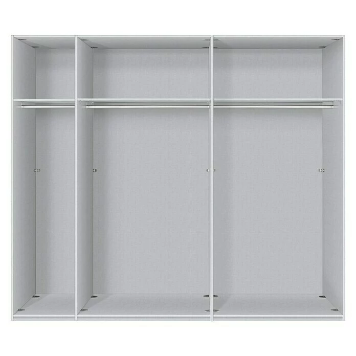 BAUHAUS Express Möbel Schwebetürenschrank Stars B X T X H: 250 X 68 X 236 Cm, Farbe Griff: Aluminiumfarben, Farbe Front: Weißglas/Spiegel, Farbe Korpus: Eiche Sonoma 2 BAUHAUS Express Möbel Schwebetürenschrank Stars B X T X H: 250 X 68 X 236 Cm, Farbe Griff: Aluminiumfarben, Farbe Front: Weißglas/Spiegel, Farbe Korpus: Eiche Sonoma – Bild 2