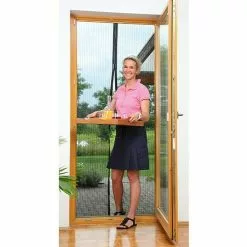 BAUHAUS Insektenschutzvorhang Moskito Click Schwarz, 100 X 210 Cm