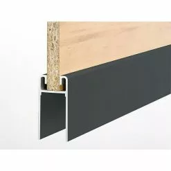 BAUHAUS Room Plaza Easy Sockelprofil Passend Für: Room Plaza Easy Schiebetür-Bau-Sets, 1.200 Mm, Schwarz