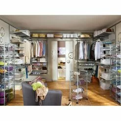 BAUHAUS Element System Drahtkorb 35 X 80 Cm, Mit Auszug, Weiß/Aluminium -BAUHAUS 12 3447