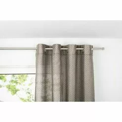 BAUHAUS Ösenschal Dot B X H: 135 X 300 Cm, 100 % Polyester, Taupe