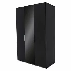 BAUHAUS Express Möbel Drehtürschrank Swift B X T X H: 150 X 58 X 216 Cm, Ohne Spiegel, Ohne Zubehör, Farbe Front: Basalt/Basaltglas, Farbe Korpus: Basalt