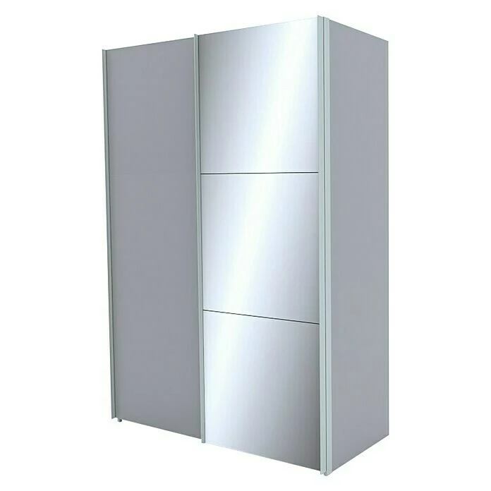 BAUHAUS Express Möbel Schwebetürenschrank Stars B X T X H: 150 X 68 X 236 Cm, Farbe Griff: Aluminiumfarben, Farbe Front: Seidengrau/Spiegel, Farbe Korpus: Seidengrau 1 BAUHAUS Express Möbel Schwebetürenschrank Stars B X T X H: 150 X 68 X 236 Cm, Farbe Griff: Aluminiumfarben, Farbe Front: Seidengrau/Spiegel, Farbe Korpus: Seidengrau