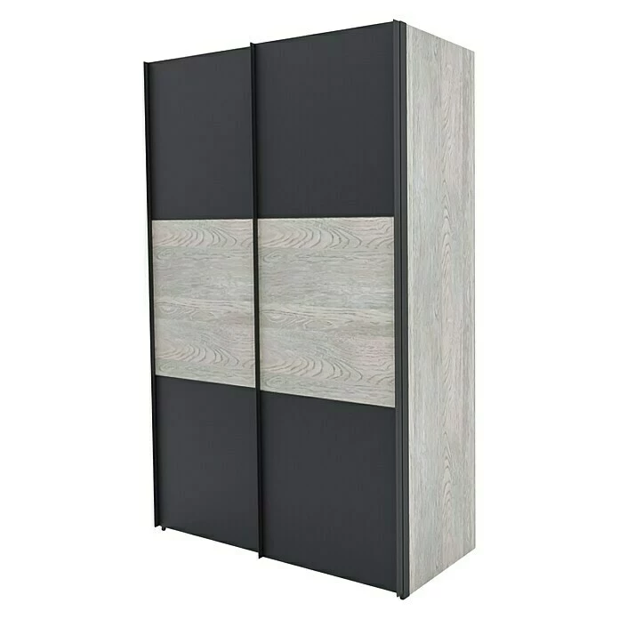 BAUHAUS Express Möbel Schwebetürenschrank Stars B X T X H: 150 X 68 X 236 Cm, Farbe Griff: Graphitfarben, Farbe Front: Graphit/Platin Eiche, Farbe Korpus: Platin Eiche 1 BAUHAUS Express Möbel Schwebetürenschrank Stars B X T X H: 150 X 68 X 236 Cm, Farbe Griff: Graphitfarben, Farbe Front: Graphit/Platin Eiche, Farbe Korpus: Platin Eiche